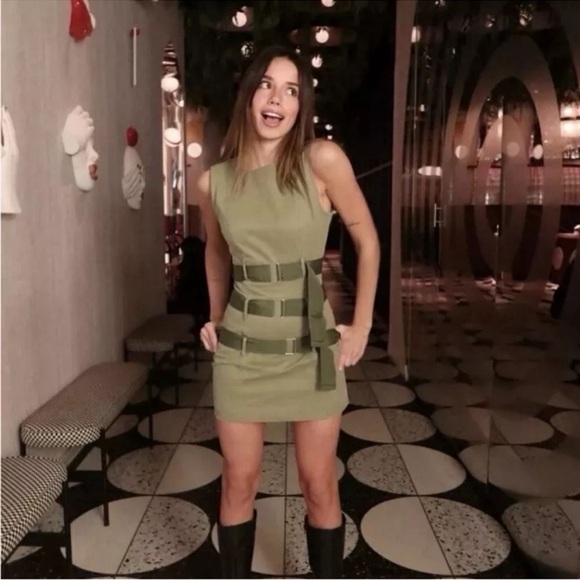 BLOGGERS FAV Zara BELTED WAXED DRESS - Picture 3 of 16